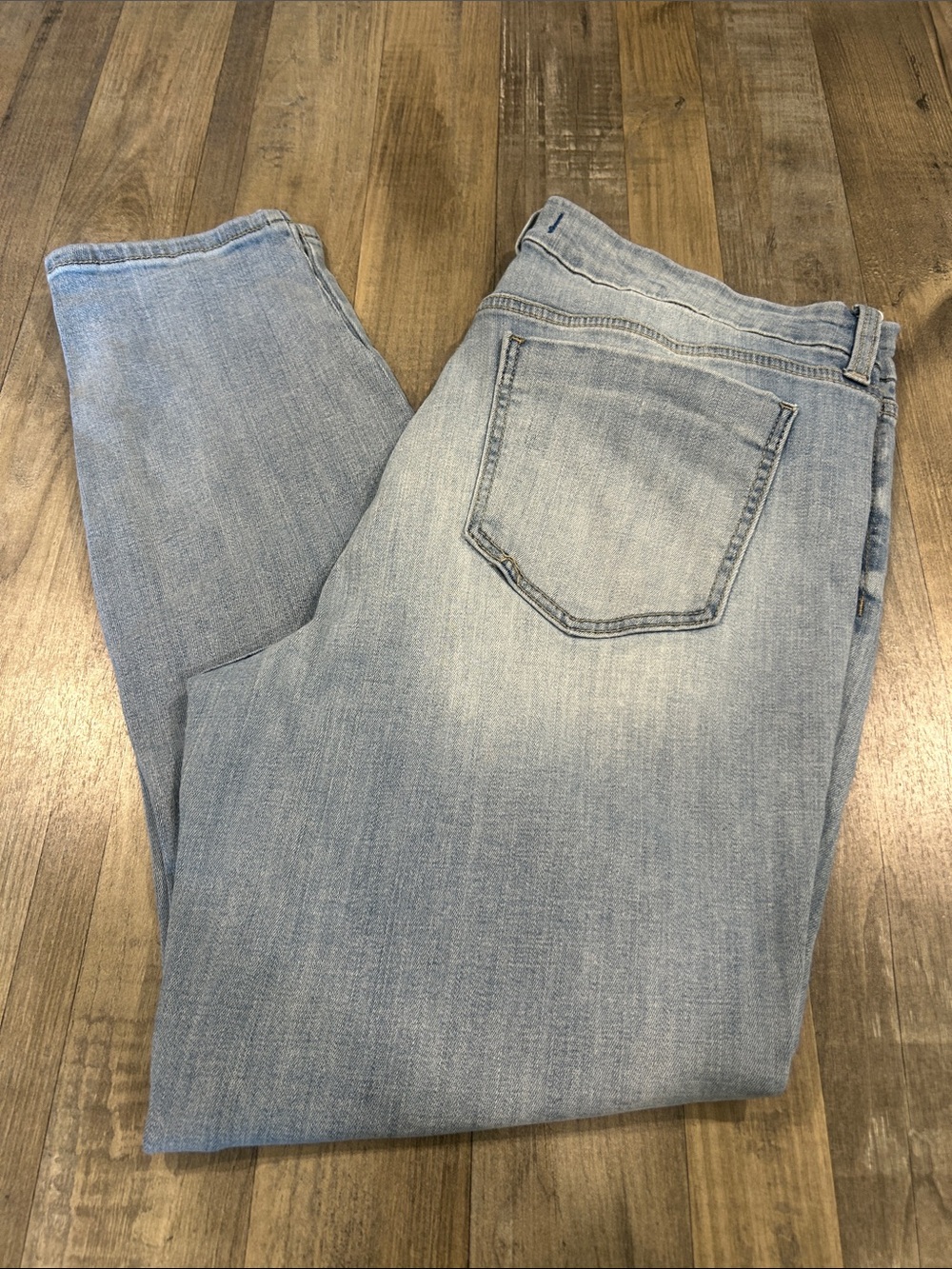 Women's Straight Leg Light Blue Denim Jeans